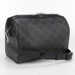  б/у прекрасный товар CELINE Celine Mini Boston 120502FQM.38SI Trio mf парусина мужской черный 