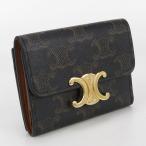 ショッピングセリーヌ 中古・未使用 CELINE セリーヌ 三つ折り財布 10I652DS3.04LU  レディース ブラウン