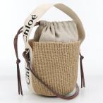 ショッピングchloe 中古美品 Chloe クロエ カゴバッグ スモールバスケット ウッディ レディース ベージュ