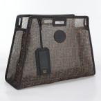 中古美品 FENDI フェンディ ハンドバッグ 7AR718 ディフェンダー ピーカブー レディース ブラウン 爆買
