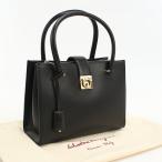 中古良品 FERRAGAMO フェラガモ トートバッグ 21 D658 ガンチーニ レディース ブラック