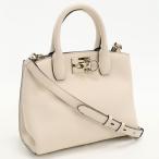 中古良品 FERRAGAMO フェラガモ ハンドバッグ 21 H288 2WAY ガンチーニ レディース アイボリー