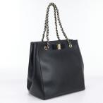 中古良品 FERRAGAMO フェラガモ ショルダーバッグ 21 F019 チェーン レディース ブラック