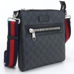 ショッピングＧＧ 中古良品グッチGUCCI GGスプリーム スモール メッセンジャーバッグ PVC 523599 K5RLN 1095 ブラック系　 ランク：A us-2  メンズ