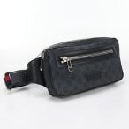 中古良品 GUCCI グッチ ボディバッグ 474293 ベルトバッグ GGスプリーム メンズ ブラック