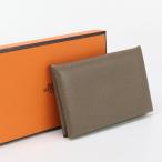 中古美品 HERMES エルメス 小銭入れ カルヴィ B刻印 ユニセックス グレー