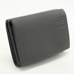 ショッピングロエベ 中古良品 LOEWE ロエベ 三つ折り財布 C660TR2X04 トライフォールド ウォレット アナグラム レディース グレー