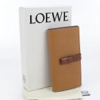 ショッピングロエベ 中古良品 LOEWE ロエベ 長財布二折 124.12.S40 バーティカルウォレットラージ レディース ブラウン