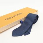 中古・未使用 LOUIS VUITTON ルイヴィトン ネクタイ M70203 コンステレーションデニム7CM メンズ ネイビー