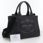 中古良品 PRADA プラダ トートバッグ 2WAY カナパ レディース ブラック