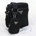 中古美品 PRADA プラダ 斜め掛け ショルダーバッグ 2VH112 2DMH F0002 Re-Nylon メンズ ブラック