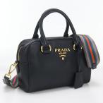 中古美品 PRADA プラダ ハンドバッグ 1BB108 2E8K F0002 2WAY ヴィッテロレザー レディース ブラック