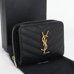 中古良品 SAINT LAURENT サンローラン 二折財布小銭入付き 403723 ジップアラウンドウォレット モノグラムコン