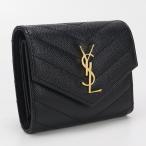 中古美品 SAINT LAURENT サンローラン 三折財布 692061 マルチフォールド ウォレット モノグラム レディース