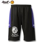 大きいサイズ メンズ SOUL SPORTS×新日本プロレス ジャージハーフパンツ 3L 4L 5L 6L 8L