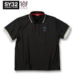 大きいサイズ メンズ SY32 by SWEET YEARS ゴルフ ライト ストレッチ ワッペン 半袖 ポロシャツ 3L 4L 5L 6L