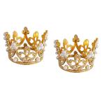 2 шт Mini Princess жемчуг Crown Tiara кекс капкейк topa- кекс украшение baby душ день рождения Princess party 