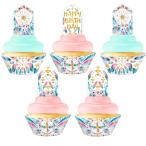POP Party Ink Boho Happy Birthday капкейк комплект - Dream catcher капкейк topa-24 шт -do Lee 