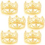  Gold Crown кекс topa- Prince Princess Tiara капкейк topa- Mini Queen Tiara Crown свадьба день рождения деликатный .ke-