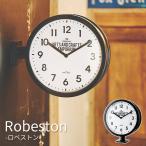壁掛け時計 Robeston ロベストン CL-2138 置時計 掛け置き兼用 ブラック 黒 スイープムーブメント ウォールクロック 掛時計 レトロ 静か   INTERFORM
