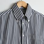 ショッピングINDIVIDUALIZED 【30％off 】INDIVIDUALIZED SHIRT インディヴィデュアライズドシャツ   BARBAR STRIPES 　ブラックｘホワイト　B.D.シャツ　ビッグサイズ　大きいサイズ
