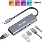 5in1 ハブ USB Type-C USB-C ハブ HDMI 4K 3つのUSBポート USB3.0 USB2.0 PD対応充電 変換アダプタ ドッキングステーション