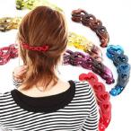 バナナクリップ クリア ハートの４ ヘアアクセサリー