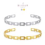  металл аллергия соответствует присоединение .. нет OK браслет нержавеющая сталь квадратное 4 угол дизайн Bijourbi Jules bib0117 открытый браслет 