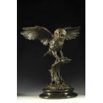 送料無料大人気ブロンズフクロウ33cmBarye名品　インテリア家具　置物　彫刻　銅像　彫像　美術品フィギュア贈り物 プレゼント