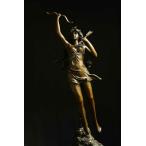 送料無料超大型ブロンズ狩猟・純潔の女神・アルテミス52ｃｍ　インテリア家具　置物　彫刻　銅像　彫像　美術品フィギュア贈り物 プレゼント