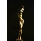 送料無料大型ブロンズ像　妖艶な婦人　Aldo Vitaleh　51ｃｍ　彩色インテリア　彫刻　銅像