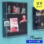 壁掛け コレクションケース フィギュアケース アクリル uvカット 棚 磁石 マグネット 鉄板 ディスプレイケース MAGRYL