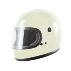 バイクヘルメット ホワイト 白 フリーサイズ 57-60cm フルフェイス ビンテージ レトロ 族ヘル バイク ヘルメット ボンバー バイクヘルメット