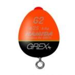 グレックス ナミダ 35 1.5 オレンジ 自重:18.4g 1個 Φ35.0×39.0mm GREX TAGMA 釣り 釣具 フィッシング ウキ フロート カン付き ドロップ形状 磯