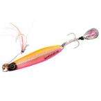 カンタン巻くだけブレードジグジャックアイマキマキ 40g リアル魚鱗UVフラッシュオレピン