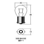 M&H マツシマ 1P3103OR 12v21w S25 BA15S オレンジ M&H