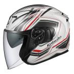 OGK EXCEED CLAW エクシード クロー パールホワイト Mサイズ ジェット ヘルメット オープンフェイス JIS KABUTO カブト