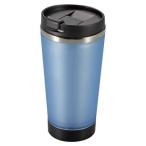 キャプテンスタッグ M1121 クリアフタ付タンブラー 保冷保温対応 スモークブルー 240ml コップ カップ アウトドア キャンプ M-1121