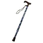 キャプテンスタッグ UR1015 伸縮式ステッキ 花柄 パープル 杖 つえ SGマーク 歩行補助 散歩 買い物 アウトドア キャンプ UR-1015