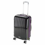キャプテンスタッグ UV0032 グレル トラベルスーツケース TSAロック付ダブルファスナータイプ ブラック Mサイズ コロコロ かばん 鞄 旅行 UV-0032