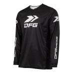 ダートフリーク DG0703-001-011 ソリッド ジャージ ブラック/ホワイト XL バイク ストレッチメッシュ生地 ドロップテールデザイン G5699