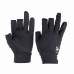 LUKIA ルキア WPC590 クールタッチグローブ(3本指出) ブラック フリーサイズ 手袋 接触冷感 薄手 夏用 釣具 釣り フィッシング 浜田商会