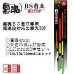キザクラ 086885 黒魂ＢＳ自立 替えTOP 125 125mm 釣り 海釣り 浮き ウキ 棒ウキ チヌ釣り