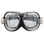 リード工業 PG-351A ビンテージゴーグル クロームメッキ バイクゴーグル UVカット 角形レンズ クラシック レトロ ヘルメット アクセサリー LEAD