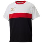 MIZUNO ミズノ 32JA7441 ソーラーカットTシャツ 半袖 ジュニア ホワイト×ブラック 130サイズ