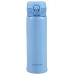 キャプテンスタッグ UE3303 GLライトワンタッチパーソナルボトル 保温保冷対応 ライトブルー 500ml 水筒 直飲み アウトドア キャンプ UE-3303