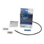 W650 メッシュ ブレーキホース フロント ステンレス/ブラックホース スウェッジライン STFB694 フロントホースキット W650 アップハンドル 99-07年