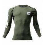 バートル 4055 アイスフィッテッド 長袖Tシャツ ミルスグリーン XLサイズ 春夏用 接触冷感 防臭 吸汗速乾 作業服 作業着
