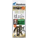 ハヤブサ SN121-2-1.7 海戦吹き流し オーロラ緑スキン 鈎2号/ハリス1.7号 3本鈎2セット 船釣り 仕掛け 天秤 オキアミ専用 釣具 Hayabusa