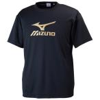 MIZUNO ミズノ 32JA6155 Tシャツ 半袖 ユニセックス メンズ/レディース ブラック×ゴールド XLサイズ